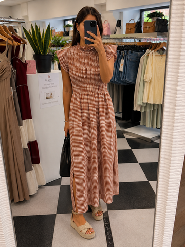 Vestido Vichy Rosa Palo