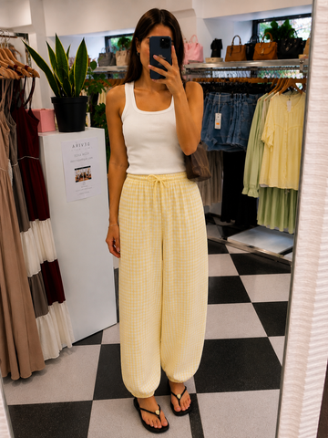 Pantalon Vichy Amarillo
