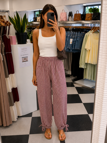 Pantalon Vichy Granate
