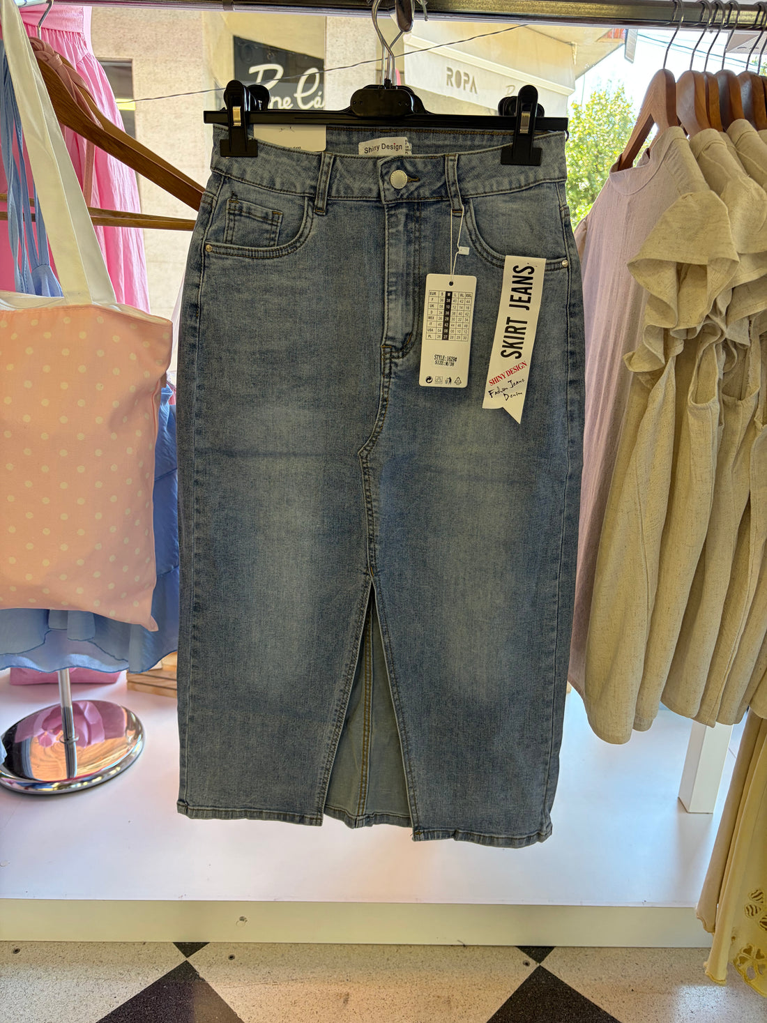 Falda Midi Denim