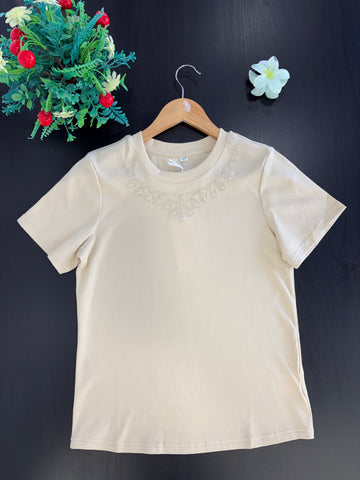 Camiseta Perla - BEIGE